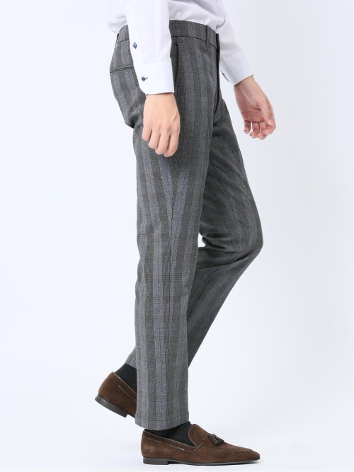 クロスストレッチ+ウォーム トラウザーパンツ グレー