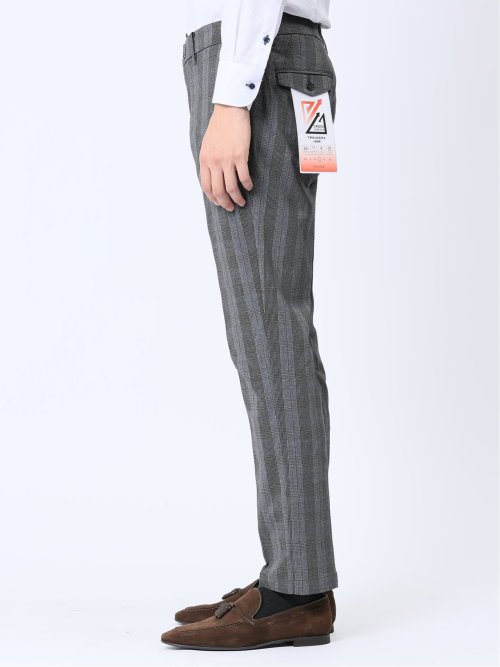 クロスストレッチ+ウォーム トラウザーパンツ グレー