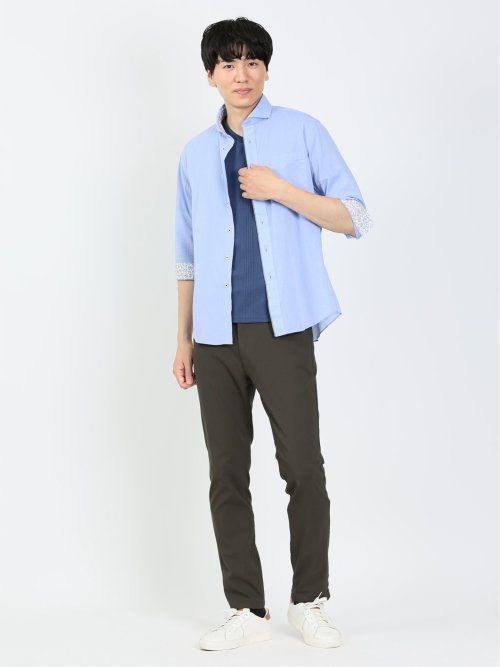 クロスストレッチ スリムパンツ カルゼ