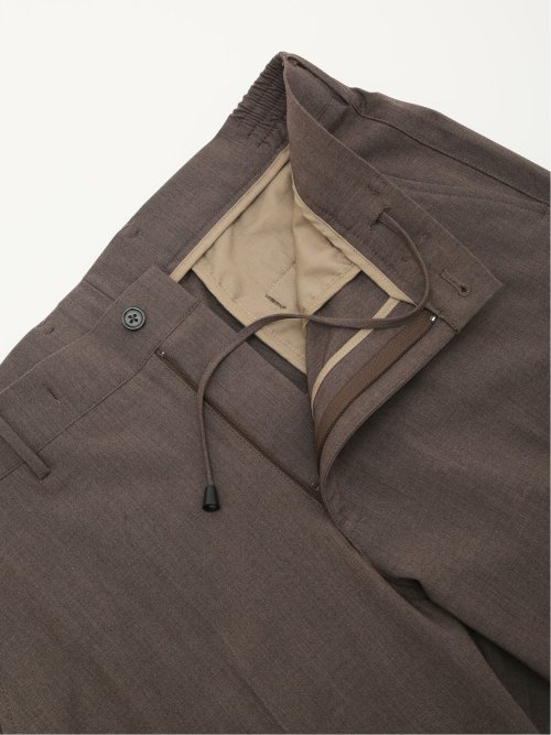 パンツ taka クロスストレッチ+ジャージー スリムパンツ(S 05黒): パンツ