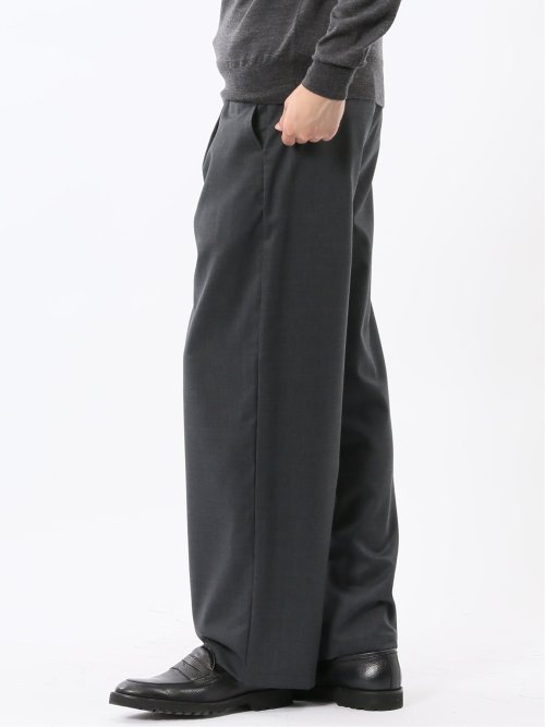 NEO BASICS ウール混 ワイドトラウザーパンツ(セットアップ可能)