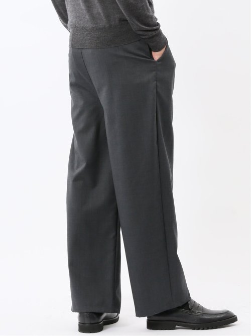 NEO BASICS ウール混 ワイドトラウザーパンツ(セットアップ可能)