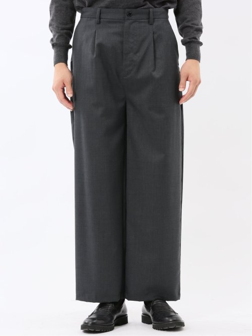 NEO BASICS ウール混 ワイドトラウザーパンツ(セットアップ可能)