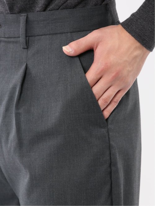 NEO BASICS ウール混 ワイドトラウザーパンツ(セットアップ可能)