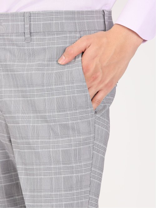 クロスストレッチ トラウザーパンツ グレンチェック