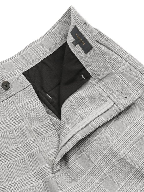 クロスストレッチ トラウザーパンツ グレンチェック