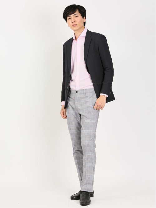 クロスストレッチ トラウザーパンツ グレンチェック