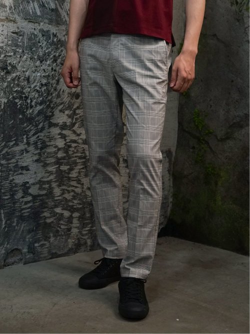 クロスストレッチ トラウザーパンツ グレンチェック