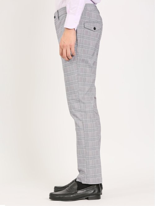 クロスストレッチ トラウザーパンツ グレンチェック