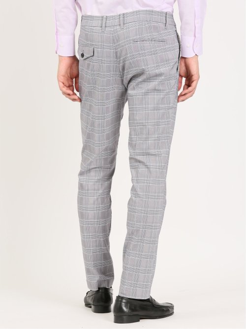 クロスストレッチ トラウザーパンツ グレンチェック