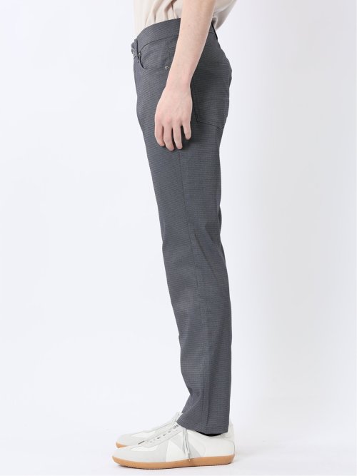 パンツ メンズ ストレッチ 接触冷感 抗菌防臭 スリム 5ポケット テーパード 股下82cm クロスストレッチ + エアー