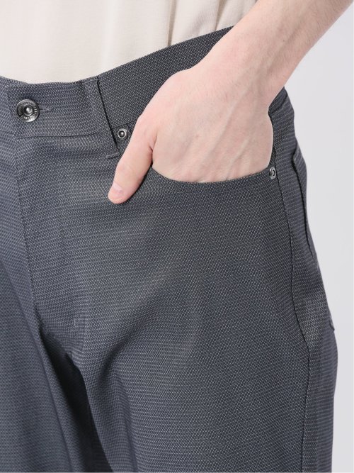 パンツ メンズ ストレッチ 接触冷感 抗菌防臭 スリム 5ポケット テーパード 股下82cm クロスストレッチ + エアー