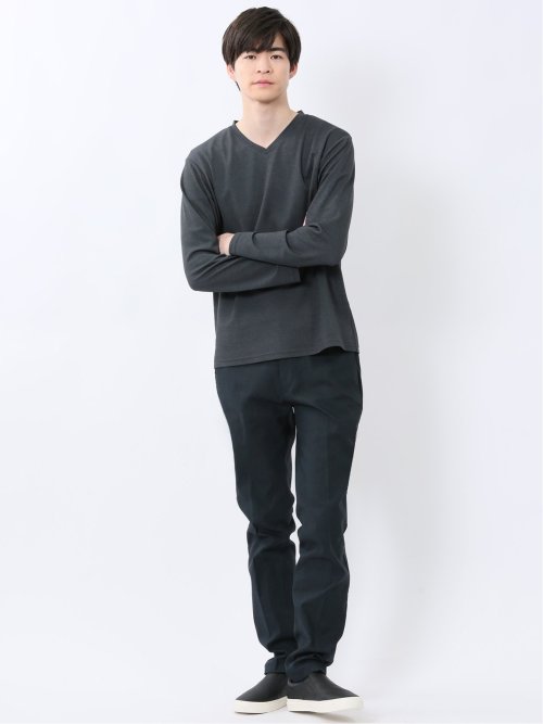 クロスストレッチ トラウザーパンツ 股下82cm