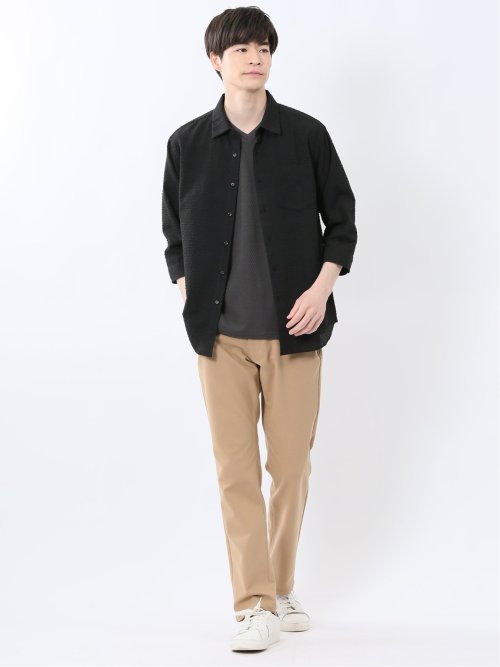 クロスストレッチ+クール スリムパンツ 股下82cm