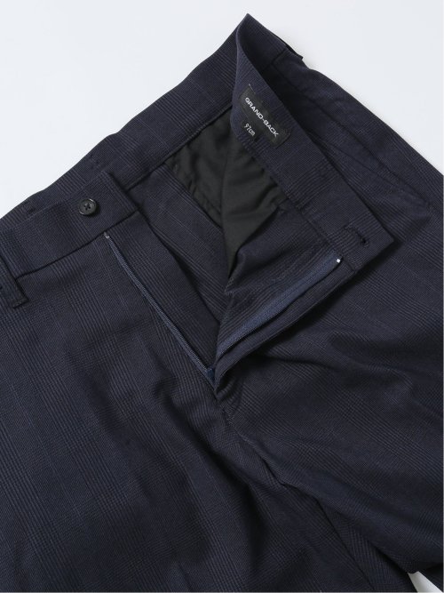 【大きいサイズ】グランバック/GRAND-BACK クロスストレッチ トラウザーパンツ チェック