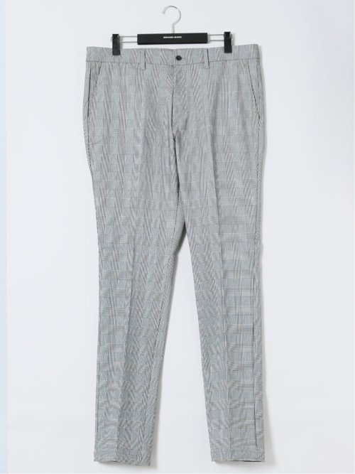 【大きいサイズ】グランバック/GRAND-BACK クロスストレッチ トラウザーパンツ グレンチェック