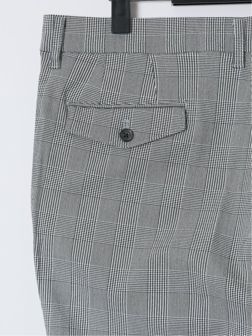 【大きいサイズ】グランバック/GRAND-BACK クロスストレッチ トラウザーパンツ グレンチェック