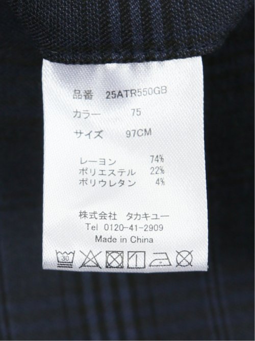 【大きいサイズ】グランバック/GRAND-BACK クロスストレッチ トラウザーパンツ グレンチェック