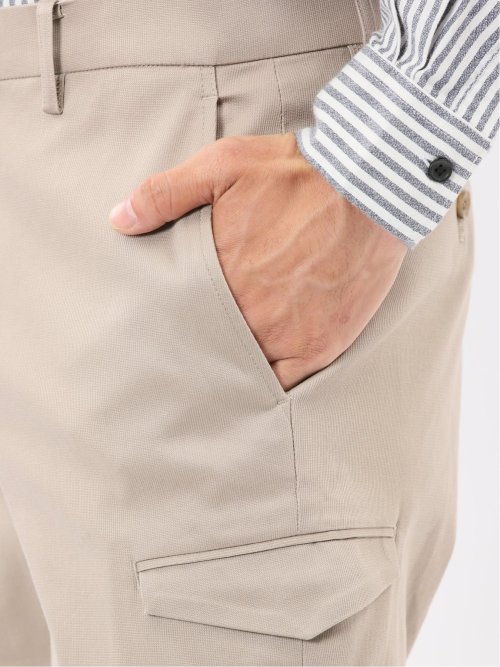 ピケストレッチ カーゴトラウザーパンツ