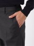 パンツ メンズ ストレッチ スリム トラウザー テーパード 綿混 オックス