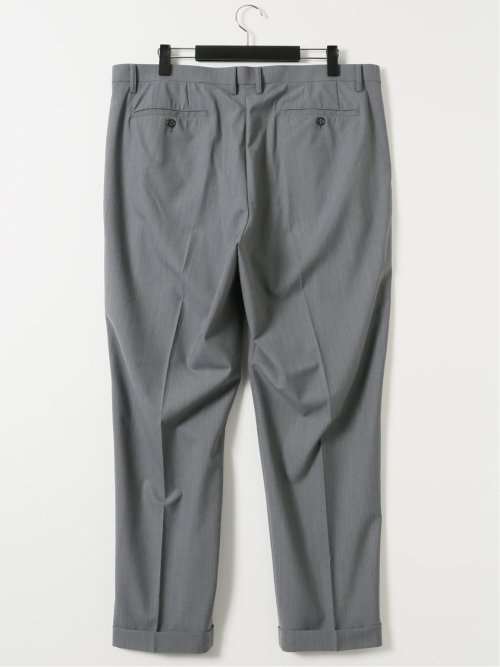 【大きいサイズ】ジーステージ/G-stage ウール混 ストレッチ ハンドウォッシャブル ツータック パンツ