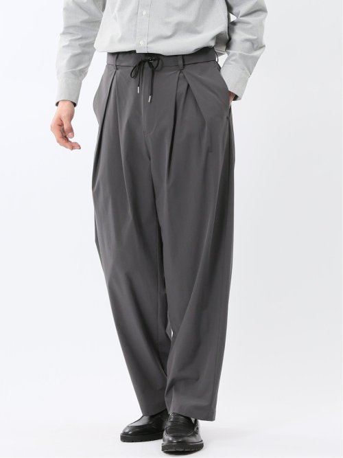 ストレッチ ナチュラルワッシャー ワンタックパンツ(セットアップ可能)