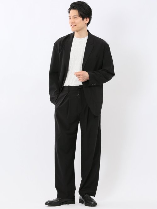 ストレッチ ナチュラルワッシャー ワンタックパンツ(セットアップ可能)