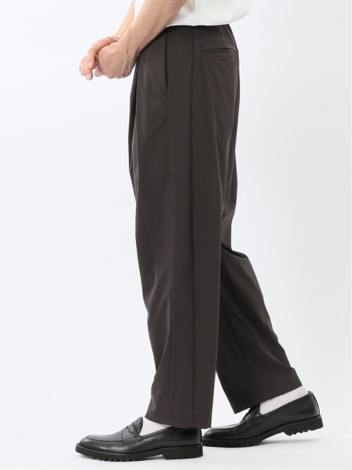 ストレッチ ナチュラルワッシャー ワンタックパンツ(セットアップ可能)