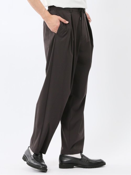 ストレッチ ナチュラルワッシャー ワンタックパンツ(セットアップ可能)