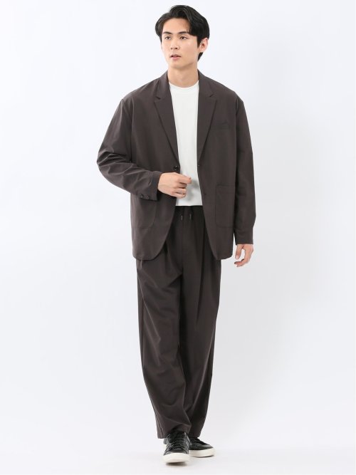 ストレッチ ナチュラルワッシャー ワンタックパンツ(セットアップ可能)