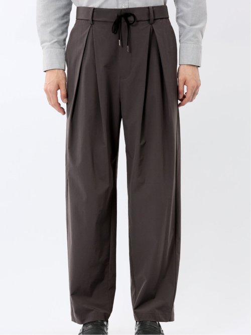 ストレッチ ナチュラルワッシャー ワンタックパンツ(セットアップ可能)