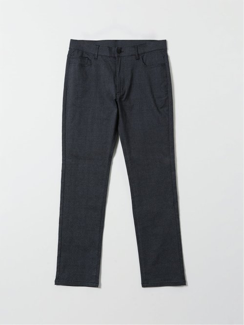 パンツ メンズ ストレッチ スリム 5ポケット テーパード プリント クロスストレッチ