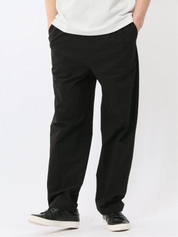 軽量 ドライ サッカー ツータック ワイド トラウザー パンツ(セットアップ可能)