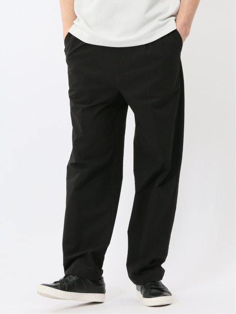 軽量 ドライ サッカー ツータック ワイド トラウザー パンツ(セットアップ可能)