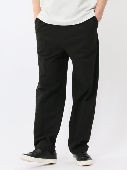 軽量 ドライ サッカー ツータック ワイド トラウザー パンツ(セットアップ可能)