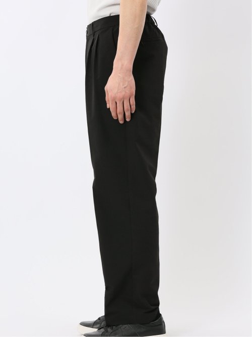 軽量 ドライ サッカー ツータック ワイド トラウザー パンツ(セットアップ可能)