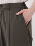 軽量 ストレッチ ナイロン混 ワイド トラウザー パンツ(セットアップ可能)