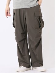 パンツ メンズ ストレッチ 軽量 カーゴ テーパード ナイロン混