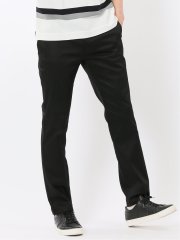 ストレッチ 綿混 サテン トラウザー パンツ