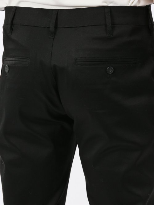 ストレッチ 綿混 サテン トラウザー パンツ