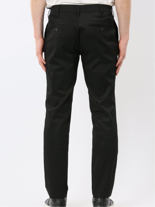 ストレッチ 綿混 サテン トラウザー パンツ