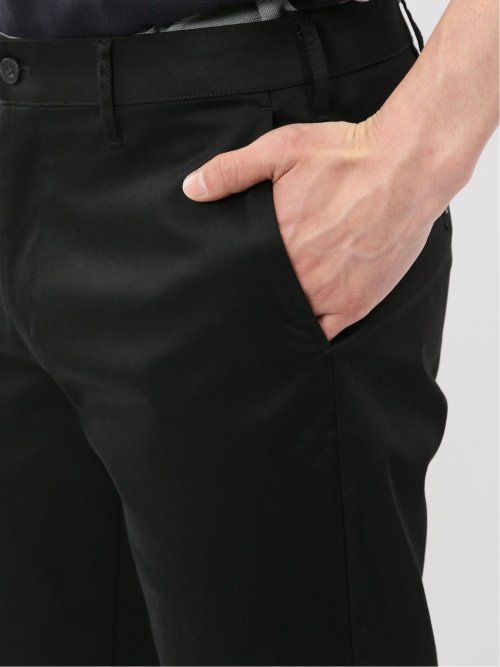 ストレッチ 綿混 サテン トラウザー パンツ