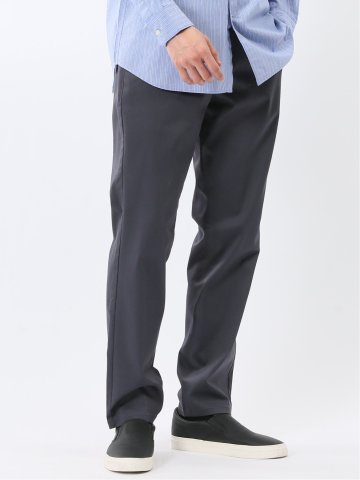 ストレッチ 綿混 サテン トラウザー パンツ