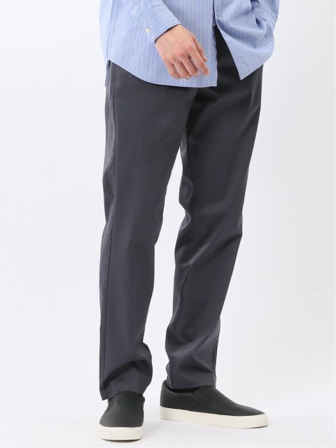 ストレッチ 綿混 サテン トラウザー パンツ