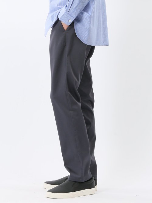 ストレッチ 綿混 サテン トラウザー パンツ