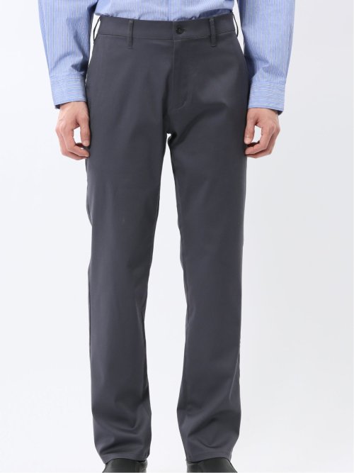 ストレッチ 綿混 サテン トラウザー パンツ