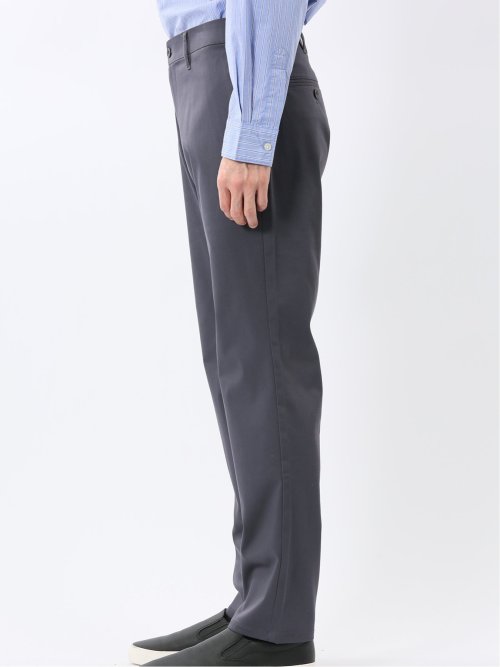 ストレッチ 綿混 サテン トラウザー パンツ