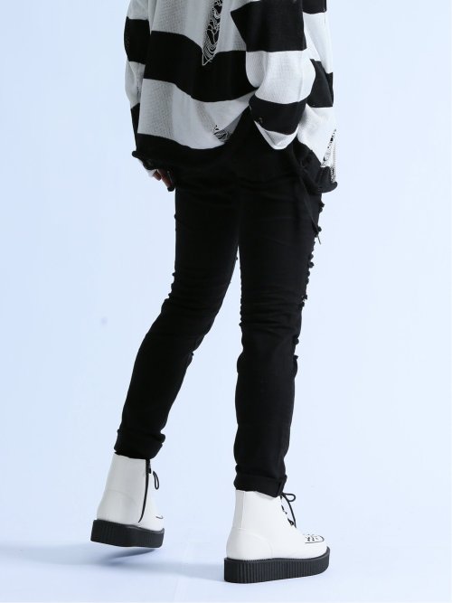 ストレッチ ハードクラッシュ スキニーデニム