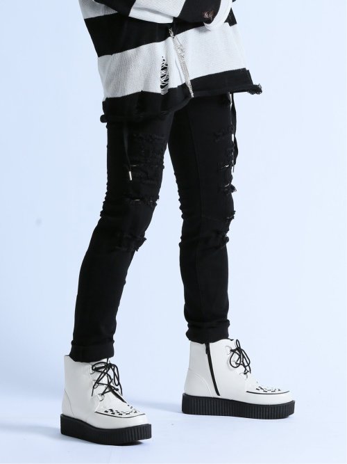 ストレッチ ハードクラッシュ スキニーデニム