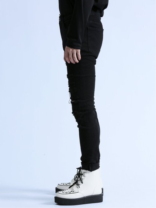 ストレッチ ハードクラッシュ スキニーデニム